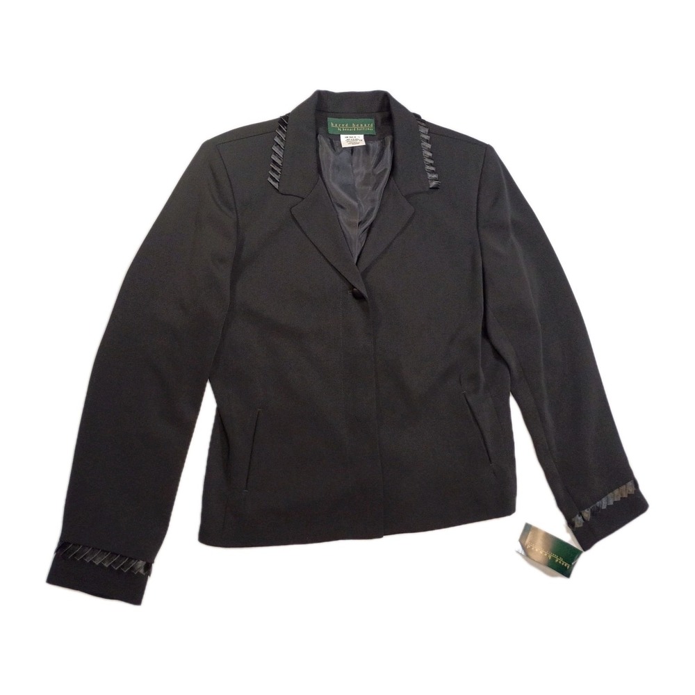Harvé Benard Blazer Womens Size‎ 10 Black Chic Tuxedo Coat Formal Whimsigoth NWT